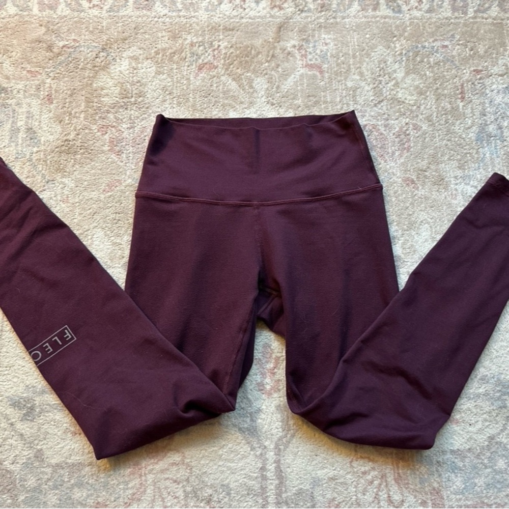 Burgundy High-Waisted Leggings